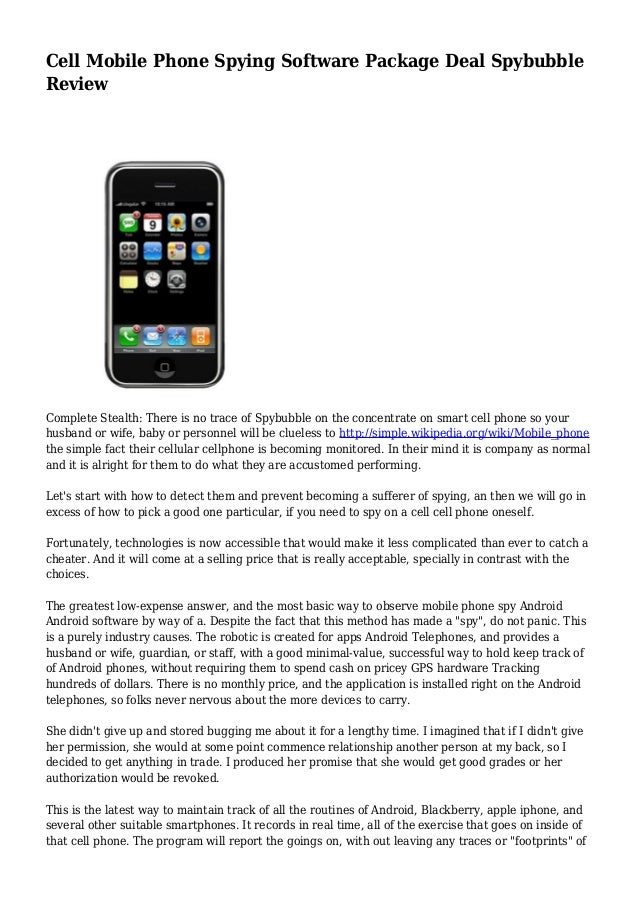 cell phone spy package